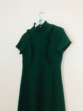 Load image into Gallery viewer, Zara Woman Women’s Ruffle Sheath Dress | M UK12 | Green
