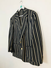 Load image into Gallery viewer, Aquascutum Men’s Stipe Suit Jacket Blazer | 44 XL | Navy Blue
