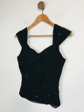 Load image into Gallery viewer, Gina Bacconi Women&#39;s Ruched Tank Top NWT | UK12 | Black
