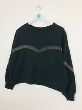 Load image into Gallery viewer, All Saints Women’s Embellished Fringe Sweatshirt Jumper | S UK 8-10 | Black
