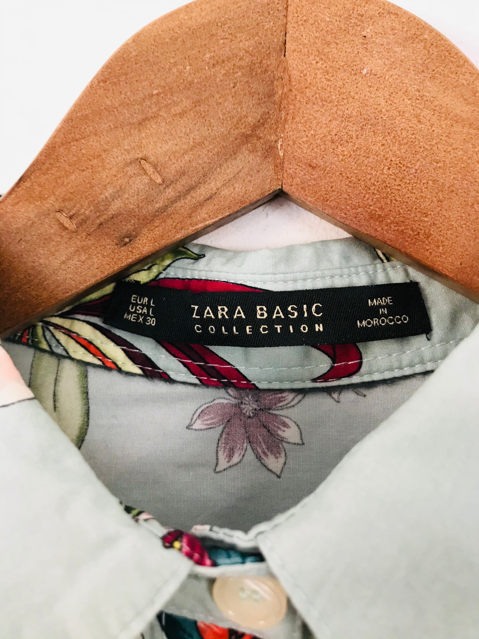 Zara Women's Floral Midi Shirt Dress | L UK14 | Blue ReThread Zara Women's Floral Midi Shirt Dress | L UK14 | Blue ReThread