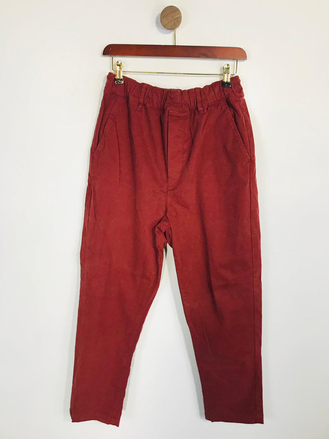 Toast Women's Cotton High Waist Casual Trousers | UK10 | Red