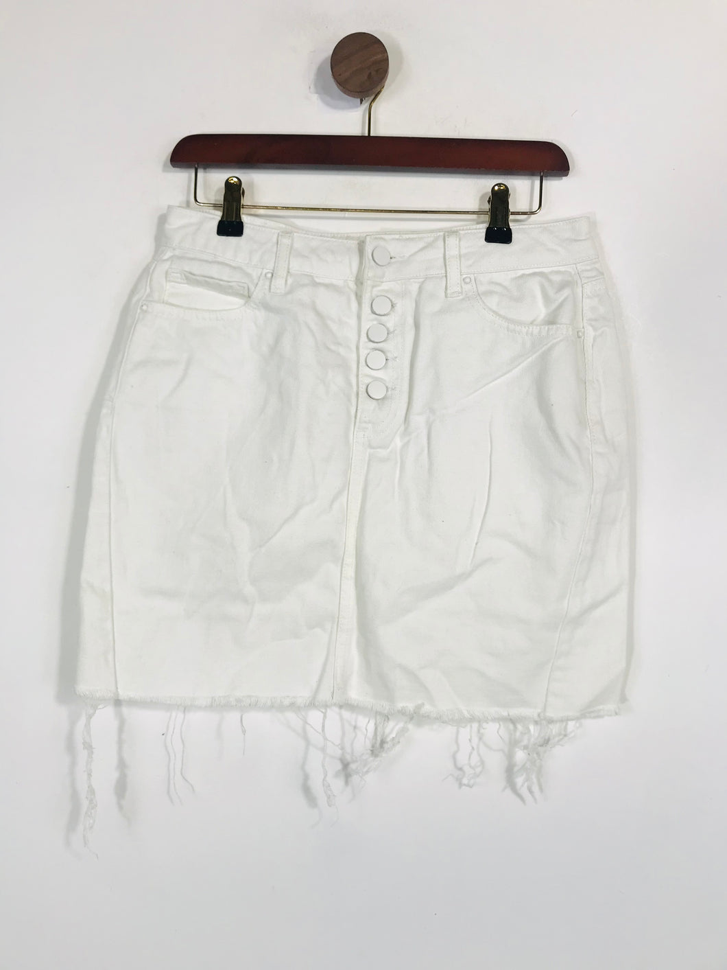 River Island Women's Cotton Mini Skirt | UK12 | White
