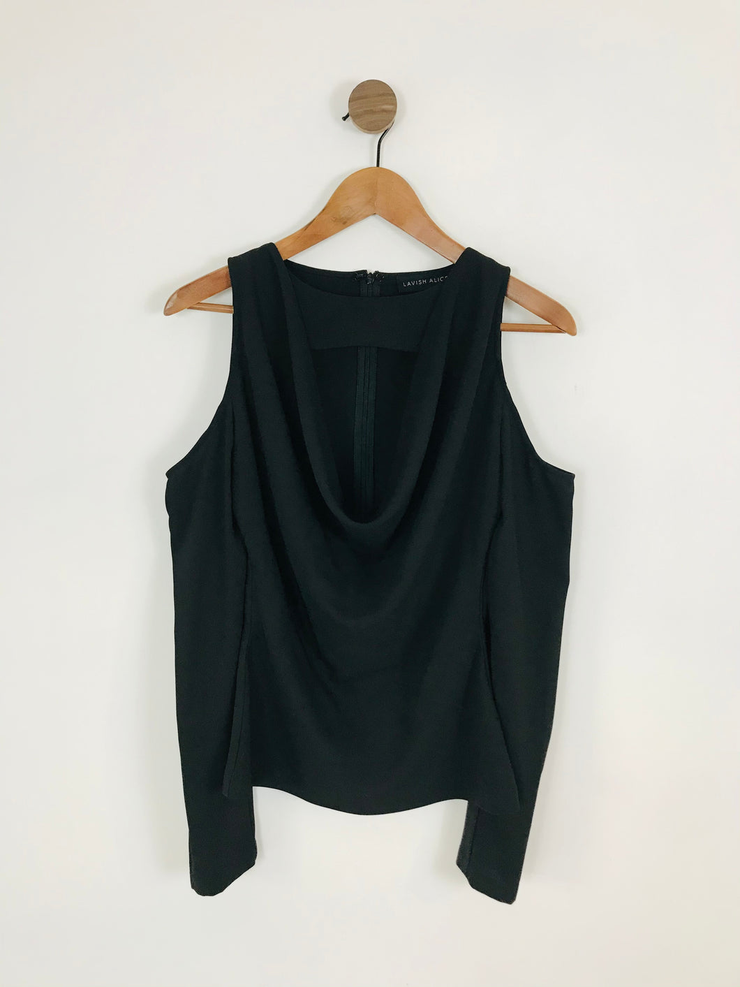 Lavish Alice Women’s Cowl Neck Long Sleeve Blouse | UK6 | Black