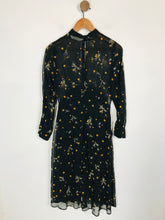 Load image into Gallery viewer, Zara Women&#39;s Floral Sheer Shift Dress | M UK10-12 | Black
