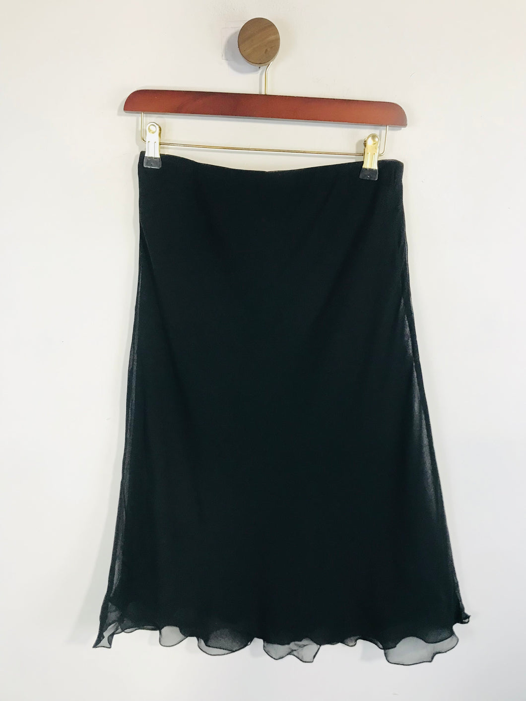 Blunauta Women's Silk A-Line Skirt | IT46 UK14 | Black