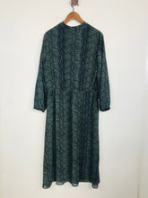 Load image into Gallery viewer, Hush Women&#39;s Snakeskin Midi Dress | UK14 | Blue
