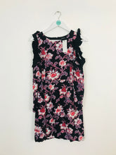 Load image into Gallery viewer, Club Monaco Women’s Floral Print A-line Dress NWT | US6 UK10 | Black
