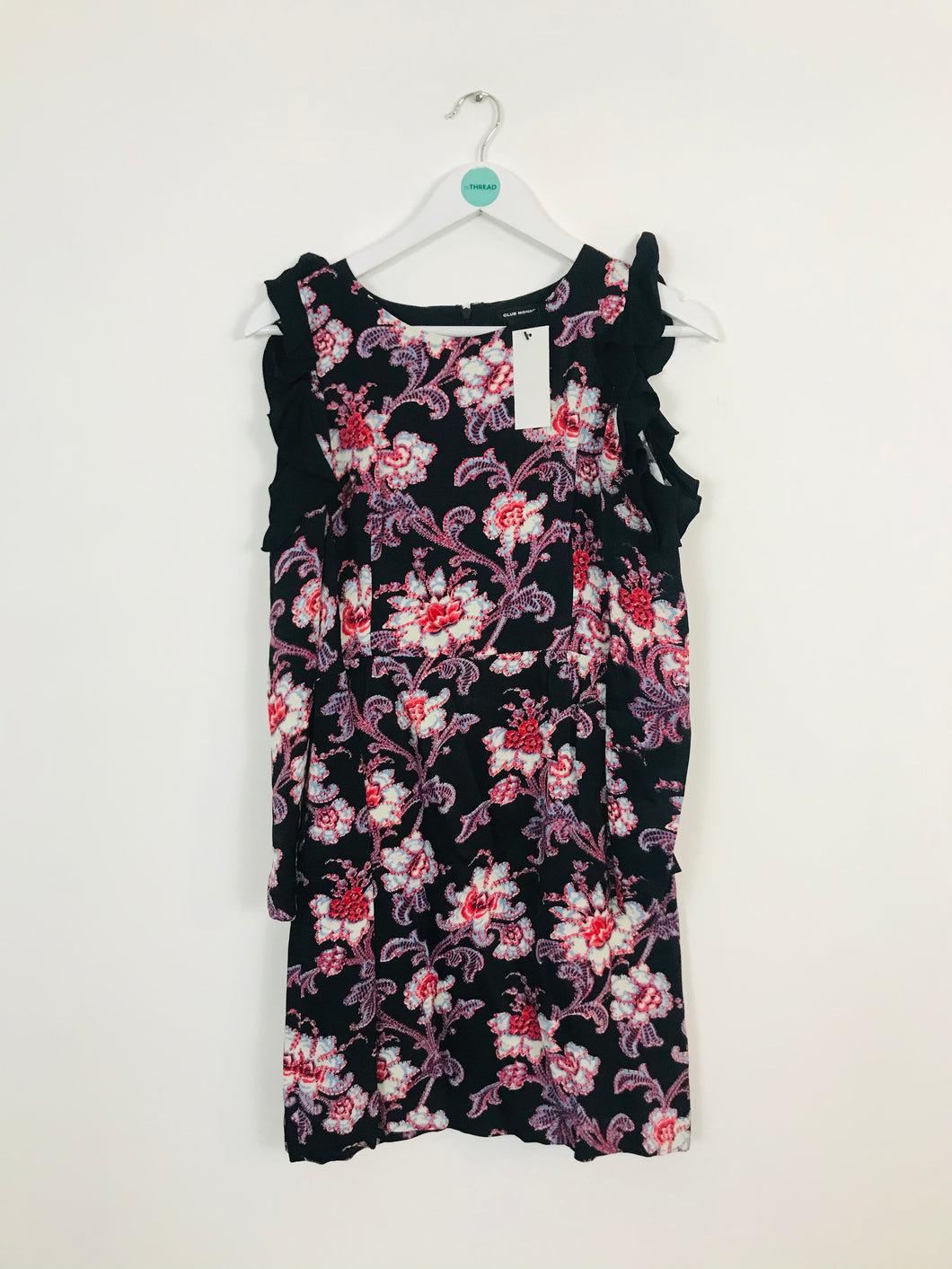 Club Monaco Women’s Floral Print A-line Dress NWT | US6 UK10 | Black