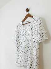 Load image into Gallery viewer, Bella di Notte Women&#39;s Polka Dot T-Shirt | UK16 | White
