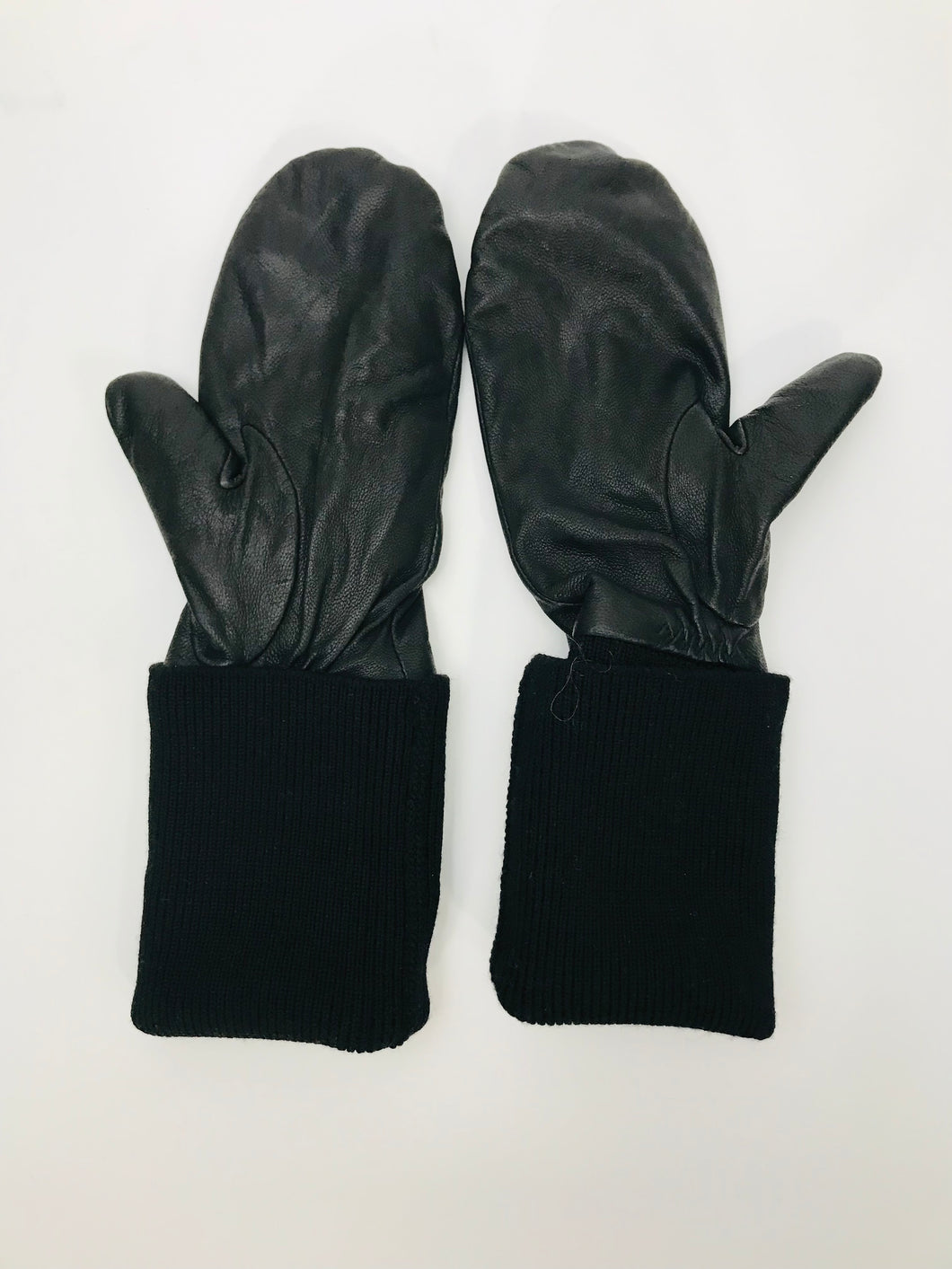 Cos Women's Leather Wool Gloves | XS UK6-8 | Black