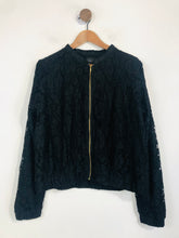 Load image into Gallery viewer, Coast Women&#39;s Lace Zip Bomber Jacket | UK18 | Black
