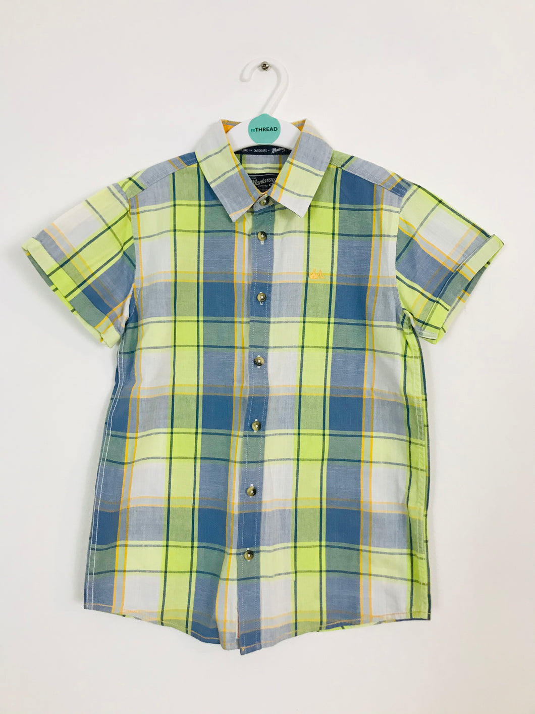 Mantaray Kid’s Check Short Sleeve Shirt | Age 10 | Multicolour