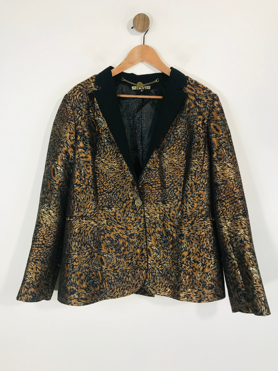 Biba Women's Leopard Print Blazer Jacket | UK18 | Multicoloured