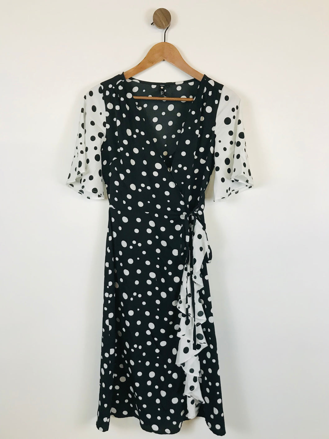 Influence Women's Polka Dot Wrap Dress | UK8 | Black