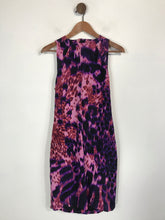 Load image into Gallery viewer, Mulberry Women&#39;s Silk Leopard Print Shift Dress | UK10 | Purple
