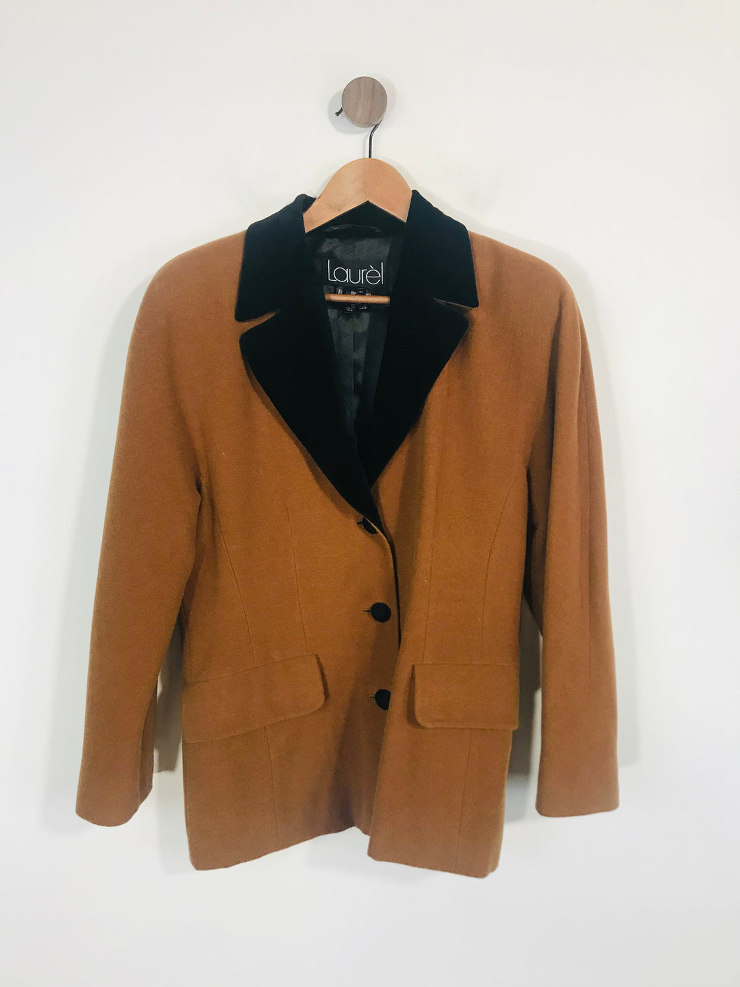 Laurel Women's Wool Vintage Blazer Jacket | EU40 UK12 | Brown