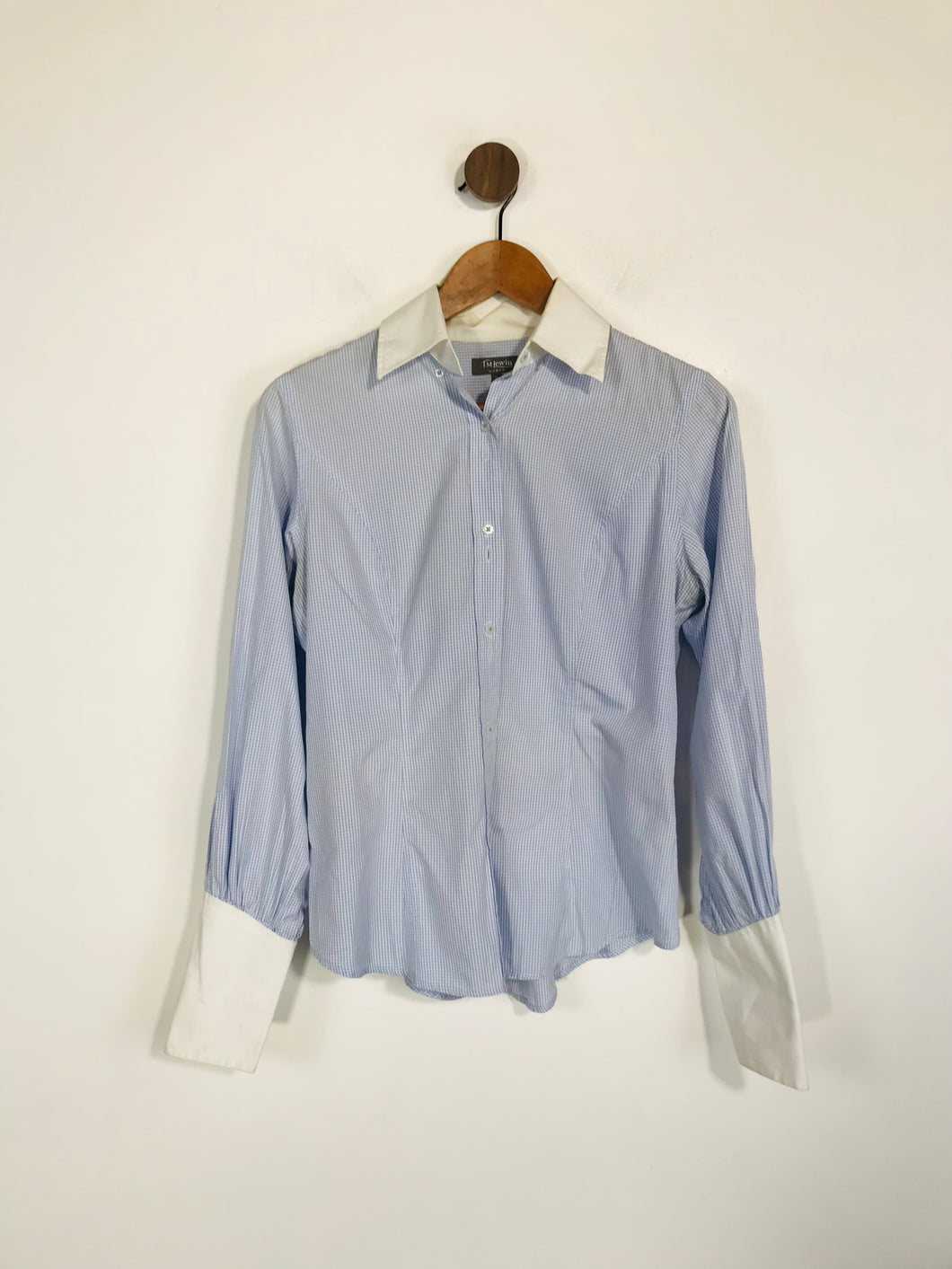 TM Lewin Women's Cotton Check Gingham Button-Up Shirt | UK10 | Multicoloured