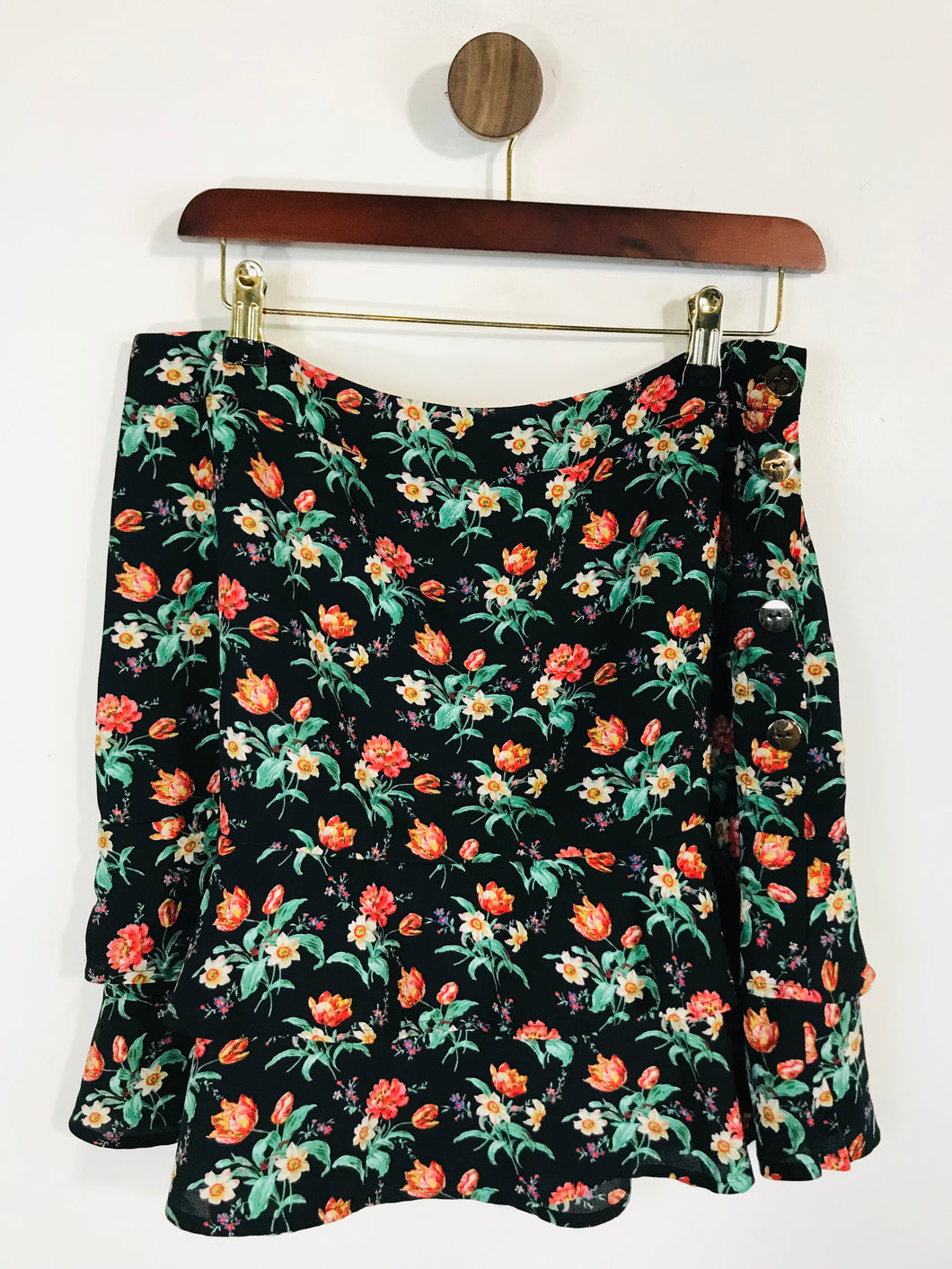 Oasis Women's Floral Ruffle A-Line Skirt NWT | UK14 | Multicoloured