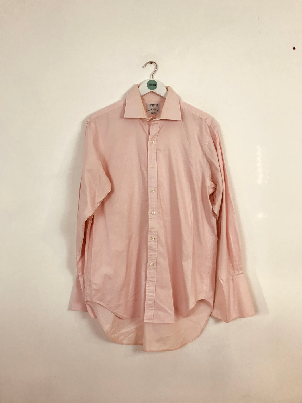 T.M.Lewin Men’s Button Up Shirt | 16.5 M | Pink