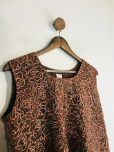 Load image into Gallery viewer, Saya Women&#39;s Floral Embroidered Tank Top | L UK14 | Brown
