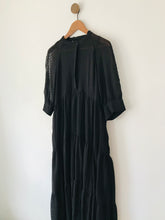 Load image into Gallery viewer, Zara Women’s Smock Puff Sleeve Dress | L UK14 | Black
