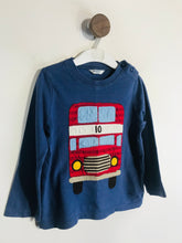 Load image into Gallery viewer, Boden Kid&#39;s Bus Embroidered T-Shirt | 18-24 Months | Blue
