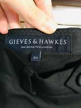 Load image into Gallery viewer, Gieves &amp; Hawkes Men&#39;s Wool Smart Trousers | W30 | Black
