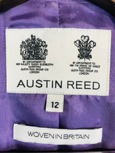Load image into Gallery viewer, Austin Reed Women&#39;s Wool Striped Waistcoat Jacket | UK12 | Purple
