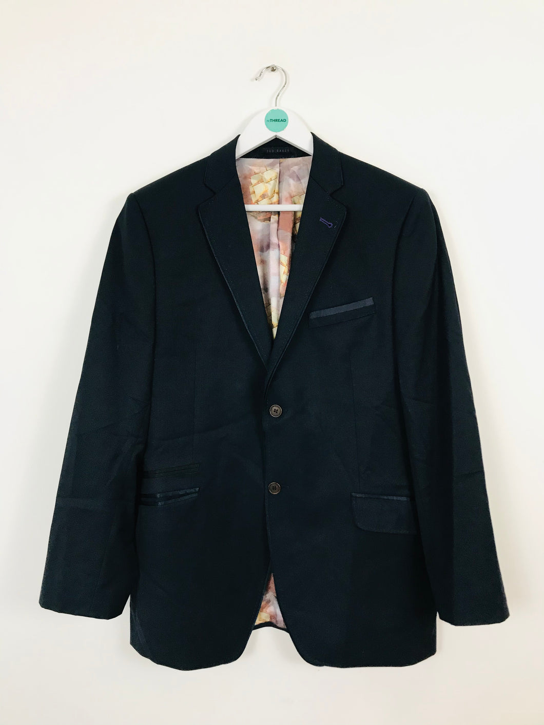 Ted Baker Men’s Blazer Suit Jacket | L-XL | Navy Blue