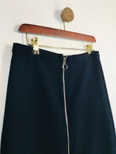Load image into Gallery viewer, Mango Women&#39;s Smart Zip A-Line Skirt | EU38 UK10 | Blue
