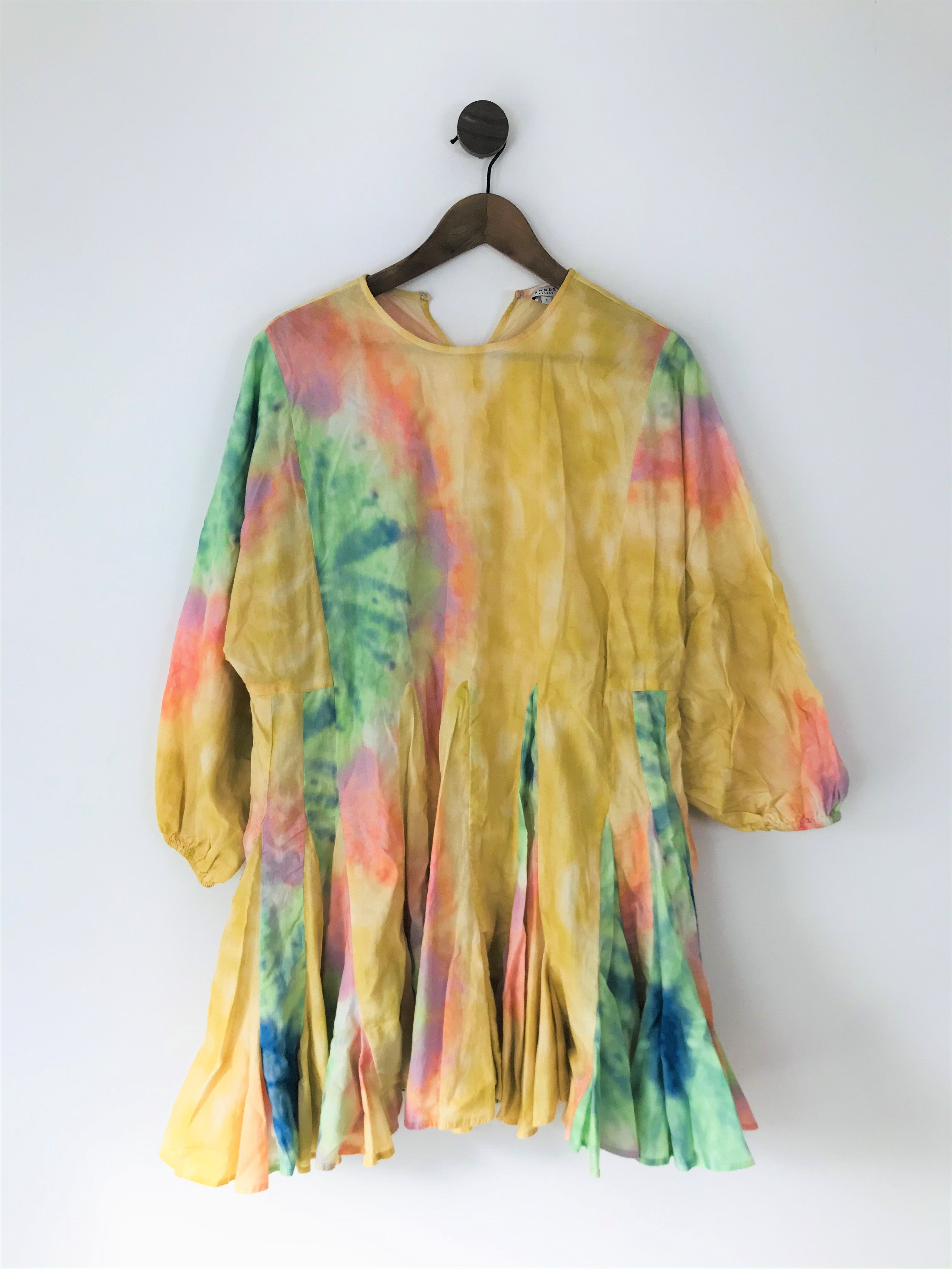 rhode resort tie dye dress RHODE Printed Mini Dress - Yellow Dresses, Clothing - WRHOS33738