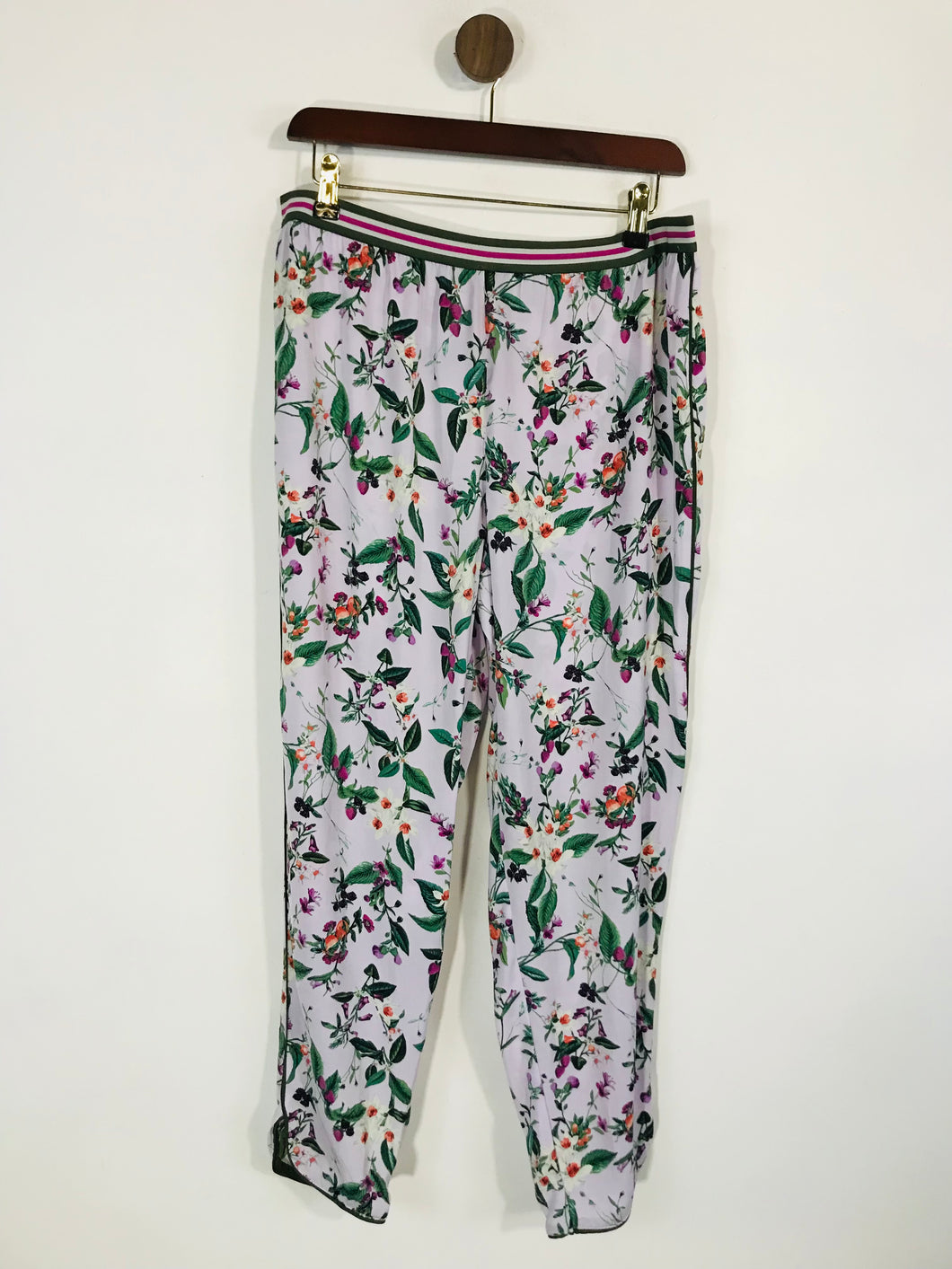 M&S Women's Floral Casual Trousers | UK12 | Multicoloured
