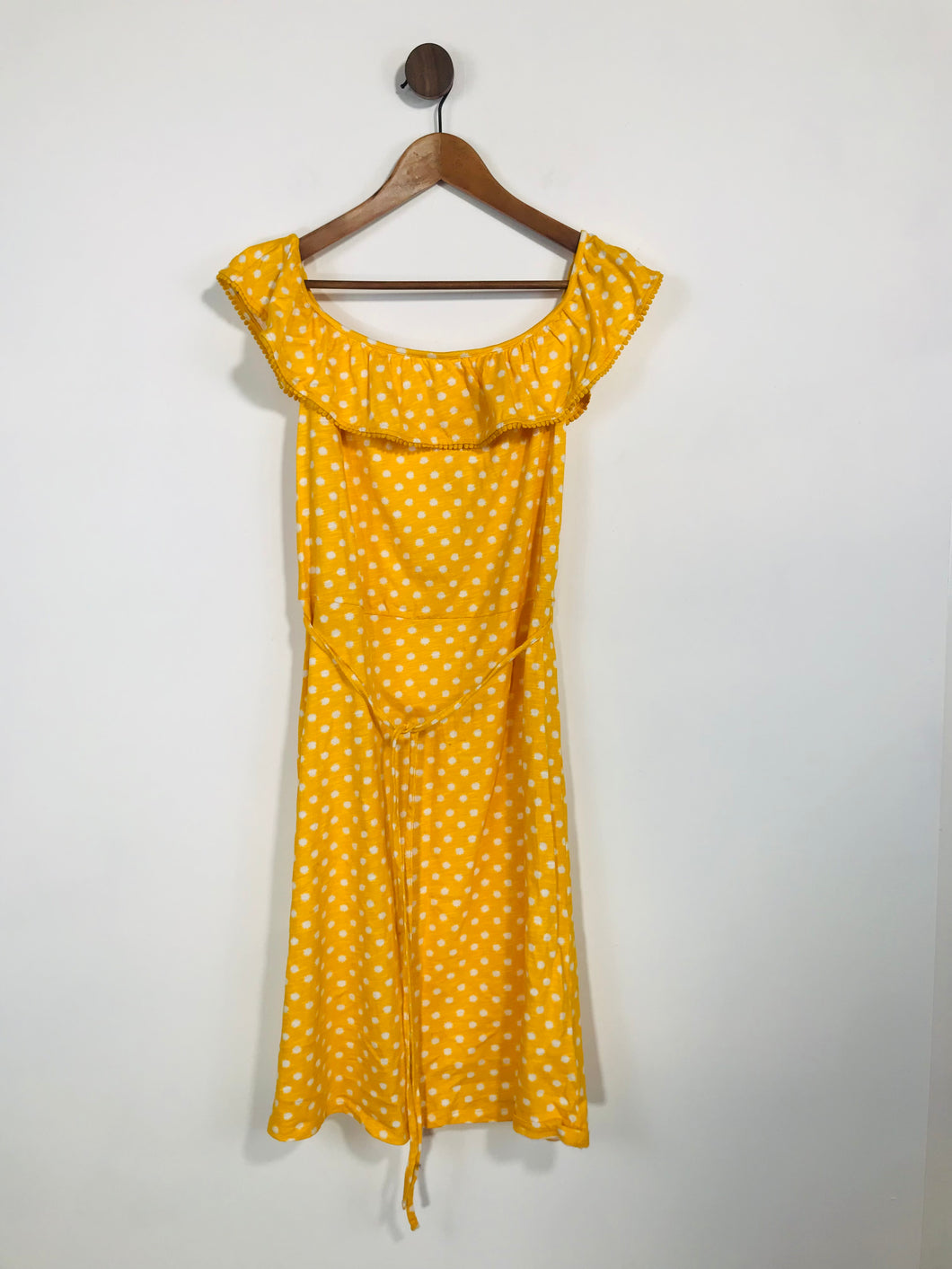 Boden Women's Polka Dot Midi Dress | UK14 | Yellow