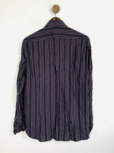 Load image into Gallery viewer, Hugo Boss Men&#39;s Cotton Striped Button-Up Shirt | L | Purple
