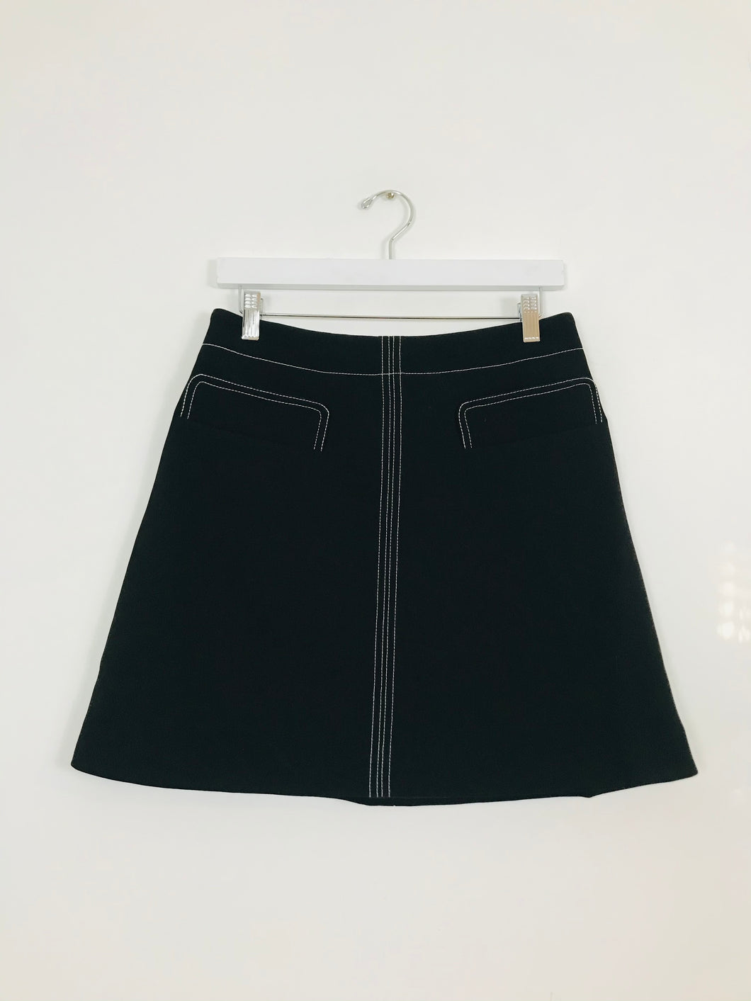Whistles Women’s Contrast A-Line Skirt | UK10 | Black