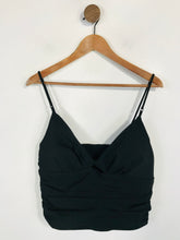 Load image into Gallery viewer, Zara Women&#39;s Ruched Crop Tank Top | M UK10-12 | Black

