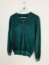 Load image into Gallery viewer, Armani Jeans Men’s V Neck Knit Jumper | M | Green

