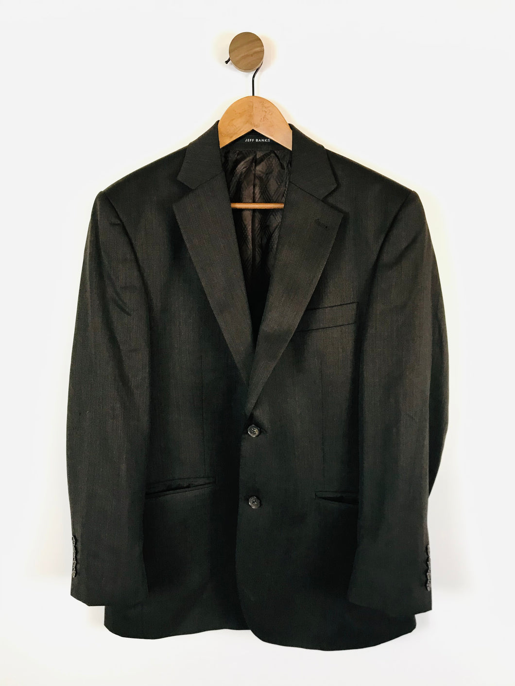 Jeff Banks Men's Wool Smart Blazer Jacket | 40 | Brown