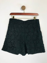 Load image into Gallery viewer, Club Monaco Women&#39;s High Waist Lace Hot Pants Shorts | UK6 | Black
