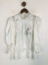 Load image into Gallery viewer, The Kooples Women&#39;s High Neck Lace Blouse NWT | 2 | White

