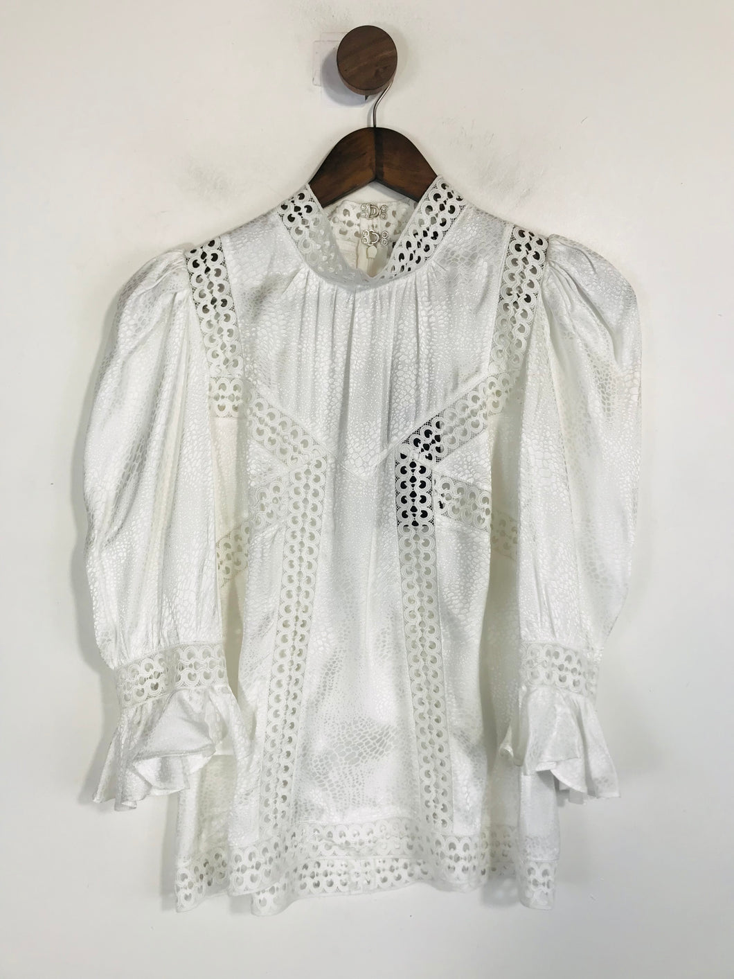 The Kooples Women's High Neck Lace Blouse NWT | 2 | White