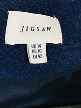 Load image into Gallery viewer, Jigsaw Women&#39;s Colour Block Wool Blend Blouse | UK14 | Blue
