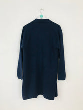 Load image into Gallery viewer, Ema Blue’s Women’s Long Knit Open Cardigan Coat NWT | M/L | Navy Blue
