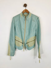 Load image into Gallery viewer, Collado Garcia Women&#39;s Linen Bomber Jacket | L UK14 | Blue
