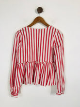 Load image into Gallery viewer, Zara Women&#39;s Striped Smock Blouse | M UK10-12 | Red
