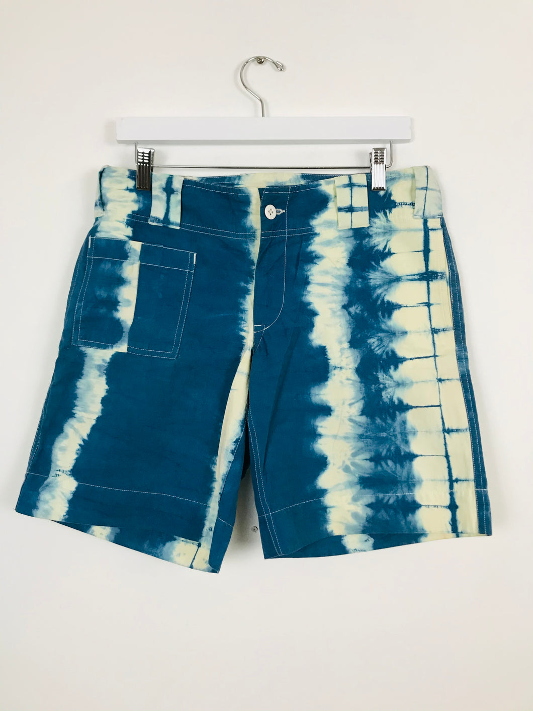 Womens Ralph Lauren Tie Dye Shorts | UK10 W33 | Blue