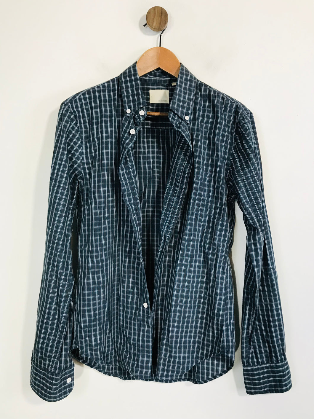 Band of Outsiders Men's Cotton Check Gingham Button-Up Shirt | 1 | Blue