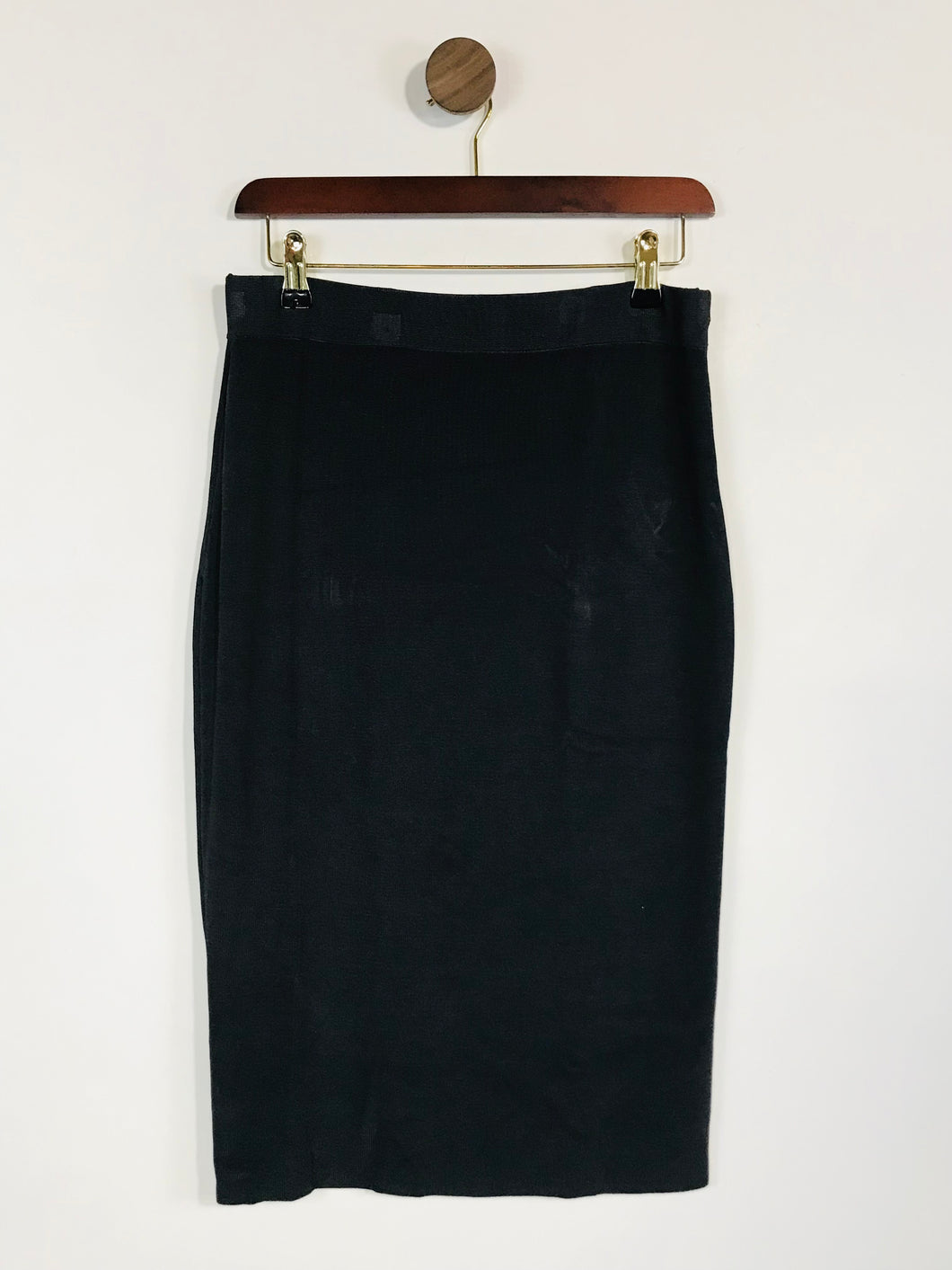 Mint Velvet Women's Rib Knit Pencil Skirt | UK12 | Grey