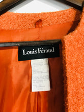 Load image into Gallery viewer, Louis Feraud Women&#39;s Mohair Overcoat Coat | UK12 | Orange
